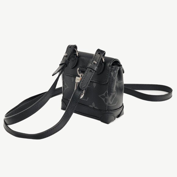 Louis Vuitton Mini Steamer Eclipse Monogram Canvas Pouch Bag - Picture 3 of 9